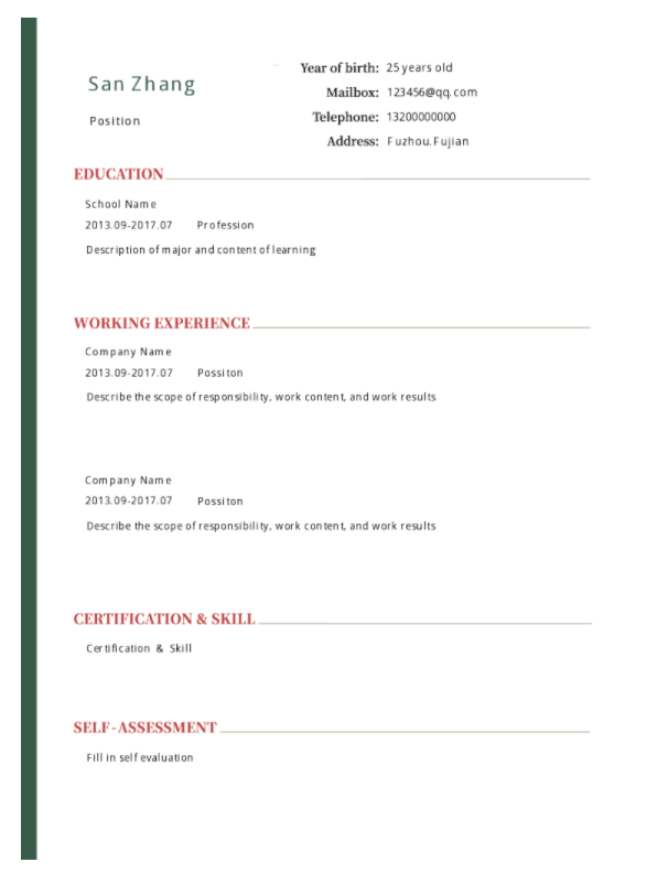 英文简历模板小清新风格.png 英文简历格式要求, 求职要求要怎么写比较好
云模版告诉你