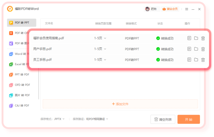 PDF批量转PPT