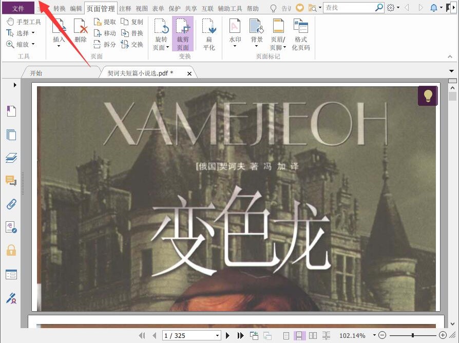 使用PDF编辑器裁剪PDF页面